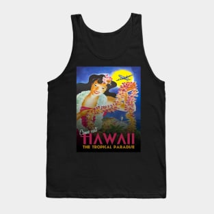 Hawaii Vintage Travel Poster Tank Top